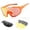 Orange & gray, variant on Labymos Cycling Glasses with 2 Interchangeable Lenses UV400 Sports Sunglasses MTB Road Bike Glasses for Men Women Running Driving Fishing Baseball