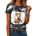 thumbnail image 4 of Leey-World Fall Shirts for Women's T-Shirts Cute Halloween Graphic Shirts Vintage Short Sleeve T Shirt, 4 of 6