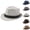 Gray, variant on HAJWOH Cuban Sun Hats Men with Adjustable Strap, Breathable Short Brim Unisex Party Costume Hats