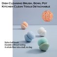 thumbnail image 3 of Kitchen Cleaning Brush Bowl Dish Scrubber Cute Nylon Wire Ball Dining Removable Kitchenware Wash Clean Tools Accessories Blue, 3 of 9