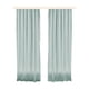 thumbnail image 2 of Cortinas estilo lino - Juego de 2 paneles de 150 x 270 cm (59 x 106 pulgadas) | Verde menta, blanco, gris, caqui y amarillo | Poliéster con aspecto de lino para decorar salas de estar y dormitorios, 2 of 7