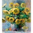 thumbnail image 3 of Haenraets, Willem 20x22 Black Modern Framed Museum Art Print Titled - Sunflowers, 3 of 5