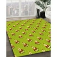 thumbnail image 3 of Ahgly Company Machine Washable Indoor Square Transitional Dark Yellow Green Area Rugs, 4' Square, 3 of 7