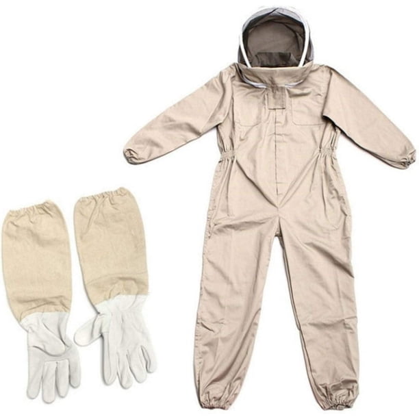 Traje de apicultura Leling, traje profesional de apicultura con guantes y velo protector, traje de apicultura de cuerpo entero