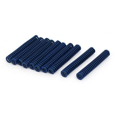- 10mm Outer Dia 65mm Length Light Load Compression Mold Die Springs Blue 10pcs