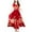 Red, variant on LOVZFMLL Fashion Casual Women Short Sleeve Long A-Line Printed Ladies Slim Dress Red XL