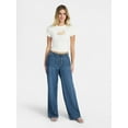 thumbnail image 2 of No Boundaries Mini Waistband Wide Leg Pants, 31'' Inseam, Women's Sizes XXS-XXL, 2 of 4