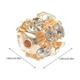 thumbnail image 4 of Miangastore 90pcs Diy Jewelry Making Beads Spacer Beads Loose Beads Inlaid with Rhinestone, 4 of 8
