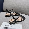 thumbnail image 4 of Sandalias más anchas y gordas para mujer, estilo hada, tacón medio, tacón grueso, zapatos de verano de talla grande para mujer 41-43, 4 of 6