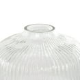 thumbnail image 5 of DecMode 8" Short Round Ribbed Fluted Glass Vase, 5 of 13