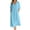 Blue 04, variant on Karymi Solid Casual Midi Dress, V-Neck Scalloped Lace Trim Elbow Sleeve Shift Long Dress with Side Pockets, Beach Vacation Sundress Summer Dress