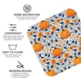 thumbnail image 4 of Disketp Blue Orange Pumpkin fall Funny Coasters,6 Pcs Leather Coasters with Holder, Perfect Housewarming Hostess Gifts,Protect Furniture from Water Marks Scratch and Damage,Square, 4 of 7