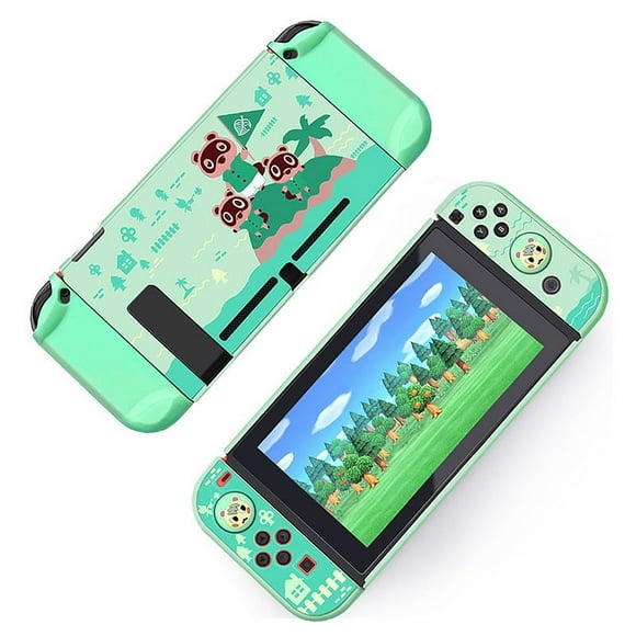 for Switch Case Cute Kawaii Cartoon Design Cover, Fun Funny Fashion Switch Game Shell for Girls Kids Women Screen Protector Glass + TPU Soft Cases