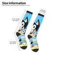 thumbnail image 2 of Masiiu Bluey Print Adult Crew socks, Comfortable Novelty Colorful Patterned, Breathable, Stylish Colorblock for Men Women, 2 of 6