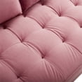 thumbnail image 3 of Modway Valour Causeuse Moderne en Velours de Performance Couleur Rose Poussiéreux/noyer, 3 of 9