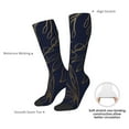 thumbnail image 4 of Balery Copper-Gold Gloss Outline Flower Calcetines novedosos Calcetines deportivos Calcetines hasta la rodilla Calcetines de algodón Calcetines originales y geniales, 4 of 6