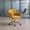 Yellow, variant on Homy Casa Modern Reception Chair with Wheels, Cozy Upholstered Seat for Office Lobby, White