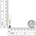 thumbnail image 6 of Gem Stone King 10K Yellow Gold Purple Amethyst and Lab Grown Diamond Pendant Necklace for Women | 0.81 Cttw | Gemstone February Birthstone | Pear Shape 8X5MM | With 18 inch Chain, 6 of 6