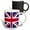 Multicolor, variant on 3drose, Union Jack United Kingdom Flag, 15oz Two-tone Blue Mug