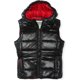 thumbnail image 1 of Chaleco acolchado Aeropostale con capucha y cremallera completa negro grande, 1 of 1