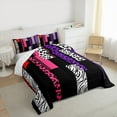 thumbnail image 3 of Castle Fairy 3-Piece Queen Zebra Leopard Comforter Set, 3 of 8