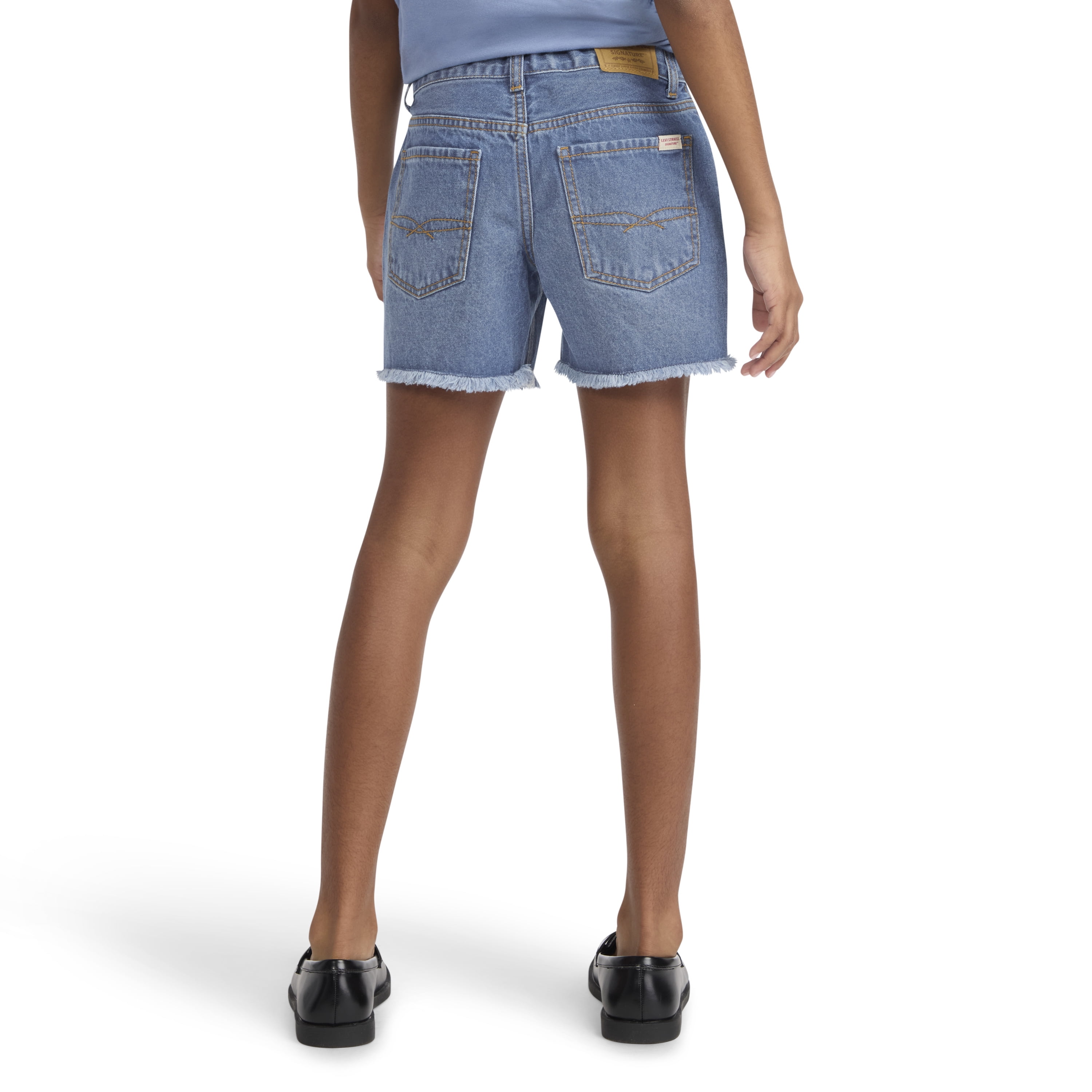 Levi Strauss Signature Girls Midi Denim Shorts, Sizes 5-18