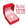 thumbnail image 3 of CafePress - She Said YES!!! Greeting Cards - Greeting Card, Blank Inside Glossy, 3 of 4