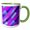 Green/White, variant on 3drose, Seamless Abstract Diagonal Stripe Pattern Background Design, 15oz Mug