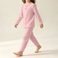 thumbnail image 7 of Spazoro Toddler Girls 2 Pieces Outfit Sets, Crew Neck Shirts and Pants Fall Long Sleeve Solid Color Soft & Breathable Casual Loungewear Sets for Home Pink Size 7-8, 7 of 7