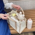 thumbnail image 3 of Xinyolin 2Pcs/Set Large Canvas Tote Bag for Women Large-capacity Multifunctional Mother And Baby Bag Compartments Canvas Tote Bag Multiple Pockets Handbag, 3 of 8