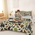 thumbnail image 4 of Catabedysis Camo Camping 7-Piece Twin Bedding,Wildlife Camper Pattern Bedding Comforter Set For Boys,Earthy Tone,Light Gray Reversible, 4 of 7