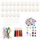 thumbnail image 5 of 25x DIY Huevos de Pascua sin pintar Kit de canasta de Pascua Props juguetes con un pequeño agujero en el fondo del huevo huevos blancos en, 5 of 9