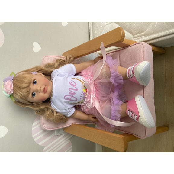 Lifelike Reborn Baby Dolls-24 inch Realistic-Newborn Baby Dolls Cloth Body & Blond Girl Handmade Real Life Baby with Clothes and Outfit for Kids Age 3
