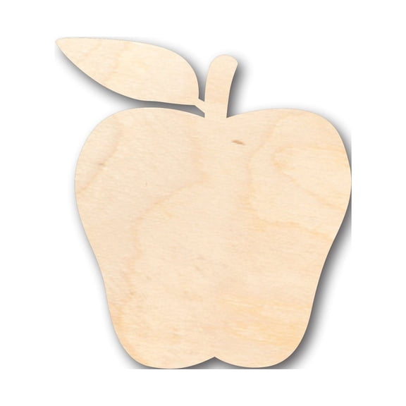 Unfinished Wood Red Delicious Apple Shape - Craft - up to 46" DIY 4" / 1/2"