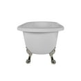 thumbnail image 2 of Juniper 60 Inch Acrylic Double Ended Clawfoot Tub - Rim Faucet Drillings - Lion Paw Feet, 2 of 2