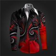 thumbnail image 1 of Camisa de lujo con estampado 3D de rayas para hombre y mujer blusa de gran tamaño a la moda camisa de solapa para hombre camisas de playa ropa de hombre para negocios, 1 of 6