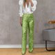 thumbnail image 1 of WILLBEST Pantalones Casuales elegantes para Mujer: Pantalones Acampanados Ajustados con Cintura Elástica y Lentejuelas, de Color Liso, para Fiestas y Eventos. Mediana, 1 of 7