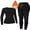 Black, variant on Charmo Women's Thermal Underwear Sets Warm Long John Sets Bottom Ski Winter Warm Top & Bottom for Cold Weather