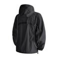 thumbnail image 4 of Rexolia Men’s UPF 50 Full Zip Hoodie Jacket Lightweight Sun Protection Fishing Hiking Performance Black 2XL, 4 of 4