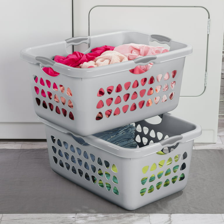 Sterilite 2 Bushel Ultra™ Laundry Basket Plastic, Cement