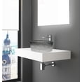 thumbnail image 7 of Stadium 14" Black Gradient Tempered Glass Circular Bathroom Vessel Sink, 7 of 7