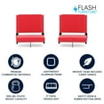 thumbnail image 2 of Flash Furniture Set of 2 Grandstand Comfort Seats by Flash - 500 lb. Rated Lightweight Stadium Chair with Handle & Ultra-Padded Seat, Red, 2 of 14
