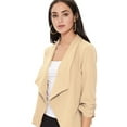 thumbnail image 4 of Women's 3/4 Sleeve Open Front Casual Cardigan Blazer Jacket, 4 of 5