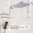 thumbnail image 4 of CASAINC Integrated 2-Function Shower Heads Wall Mounted 1-Spray Shower Faucet 1.8 Bathroom Shower System Easy to Install in Brushed Nickel, 4 of 9