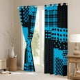 thumbnail image 3 of Manfei Cartoon Polka Dots Blackout Curtains Set of 2 (52x84 Each),Chic French Style Window Curtains,Blue Black Patchwork Plaid Curtains and Drapes For Children,Breathable Home Decor, 3 of 6