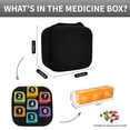 thumbnail image 2 of DIYING Portable 7-Day Pill Organizer with Pill Box and Pill Organizer, Black, 2 of 8
