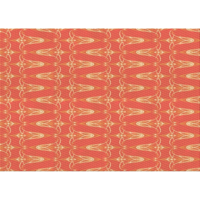 Ahgly Company Tapis Rectangulaire Lavable en Machine Intérieur Transitionnel Néon Rouge, 7 Pieds x 10 Pieds