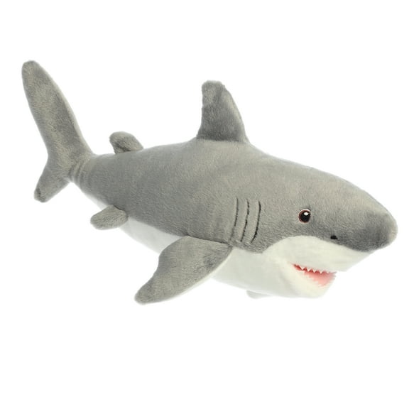 Aurora - Large Gray Destination Nation - 17" Great White Shark - Adventurous Stuffed Animal
