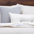 thumbnail image 4 of SIScovers  Luxury Ticking Stripe Pewter Farmhouse Cotton-blend Down Alt Duvet Set King 6 Piece, 4 of 4