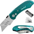 TRAHOOFolding Utility Knife Box Cutter Quick Change Blades, Backlock